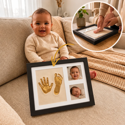 Cuadro para guardar la huella y fotos de tu bebé