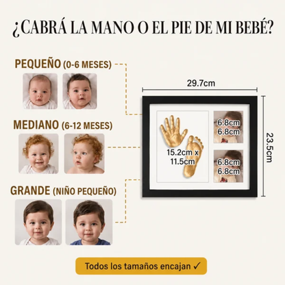 Cuadro para guardar la huella y fotos de tu bebé