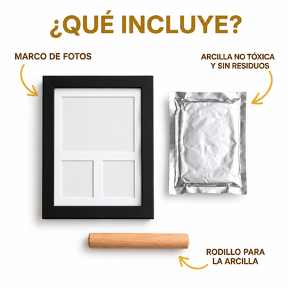 Cuadro para guardar la huella y fotos de tu bebé